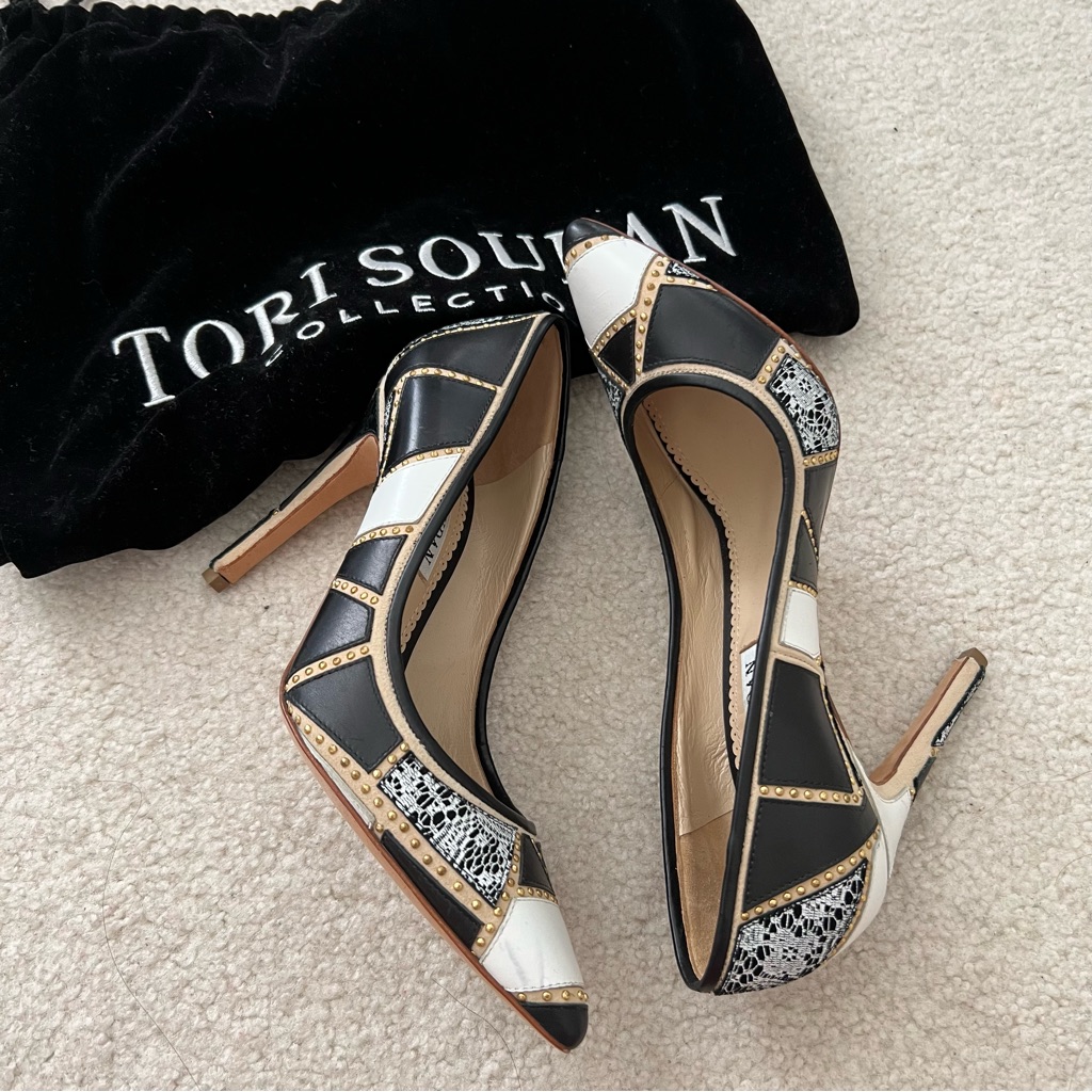 Tori Soudan Collection Black And White High Heel